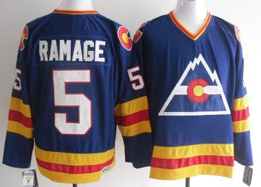Colorado Avalanche #5 Rab Ramage Blue CCM Throwback Jersey