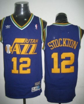 Utah Jazz #12 John Stockton Purple Swingman Mitchell&Ness Jersey