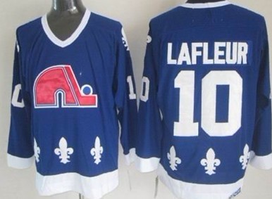 Mens Quebec Nordiques #10 Guy Lafleur Navy CCM Throwback Jersey