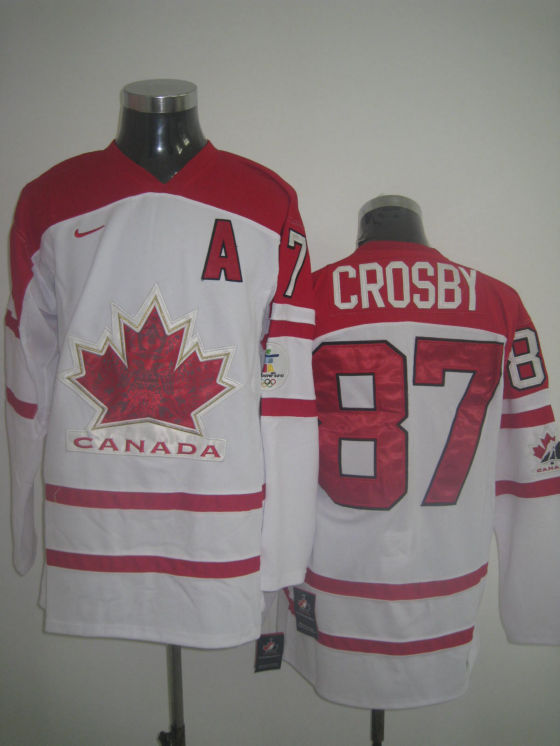 2010 Olympic Canada #87 Sidney Crosby White Jersey