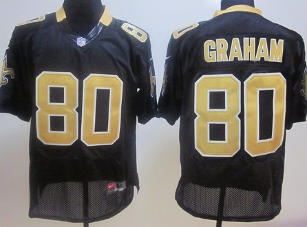 Nike NFL Jersey New Orleans Saints #80 Jimmy Graham Black Elite Style Jersey