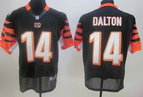 Nike Cincinnati Bengals #14 Andy Dalton Black Elite Style Jersey