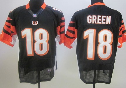 Nike Cincinnati Bengals #18 A. J. Green Black Elite Style Jersey