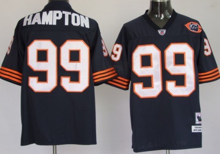 Mitchell&Ness Chicago Bears #99 Dan Hampton Blue Throwback With Bear Patch Jersey