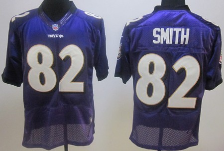Men's Baltimore Ravens #82 Torrey Smith Purple Nik Elite Jersey