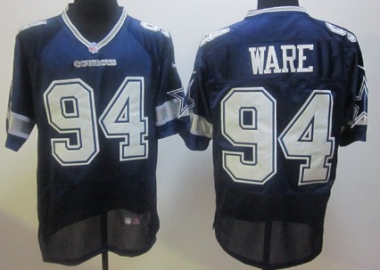Nike Dallas Cowboys #94 DeMarcus Ware Blue Elite Style Jersey