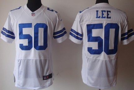 Nike Dallas Cowboys #50 Sean Lee White Elite Style Jersey