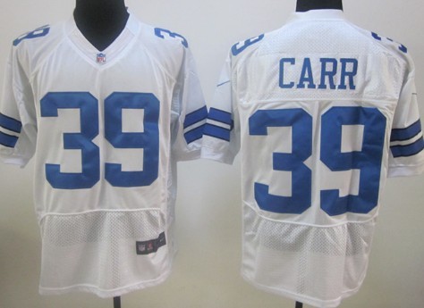 Nike Dallas Cowboys #39 Brandon Carr White Elite Style Jersey