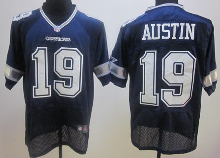 Nike Dallas Cowboys #19 Miles Austin Blue Elite Style Jersey