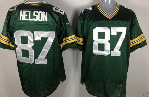 Nike Green Bay Packers #87 Jordy Nelson Green Elite Style Jersey
