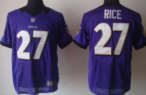 Men's Baltimore Ravens #27 Ray Rice Purple Nik Elite Jersey