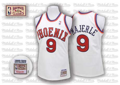 Mens Phoenix Suns #9 Dan Majerle Swingman 1988-1989 White Mitchell&Ness Authentic Jersey