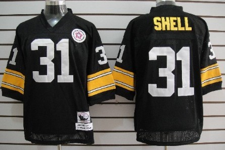 Pittsburgh Steelers #31 Donnie Shell Black Mitchell&Ness Throwback Jersey