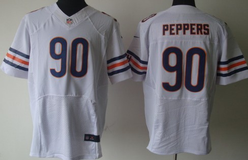 Men's Chicago Bears #90 Julius Peppers White Nik Elite Jersey