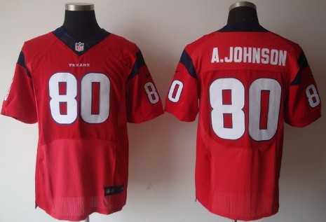 Nike Houston Texans #80 Andre Johnson Red Elite Jersey