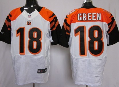 Nike Cincinnati Bengals #18 A. J. Green White Elite Jersey