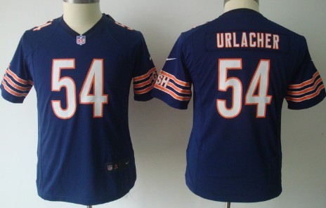 Nike Chicago Bears #54 Brian Urlacher Blue Game Kids Jersey