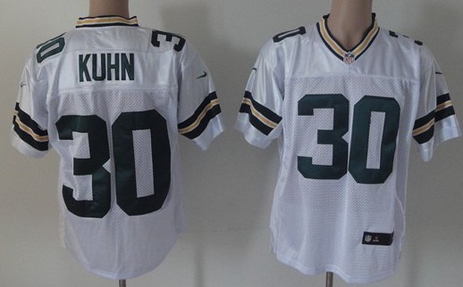 Nike Green Bay Packers #30 John Kuhn White Elite Jersey