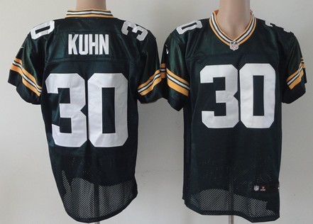 Nike Green Bay Packers #30 John Kuhn Green Elite Jersey