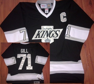 Los Angeles Kings #71 Hal Gill Black Throwback CCM Jersey