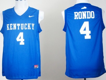 Kentucky Wildcats #4 Rajon Rondo Royal Blue College Basketball Jersey