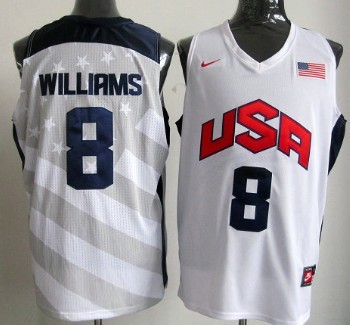 Nike 2012 Team USA Basketball Jersey  #8 Deron Williams White