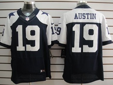 Mens Nike Dallas Cowboys Jersey  #19 Miles Austin Blue Thanksgiving Elite  style