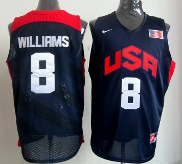 Nike 2012 Team USA Basketball Jersey  #8 Deron Williams Navy Blue 