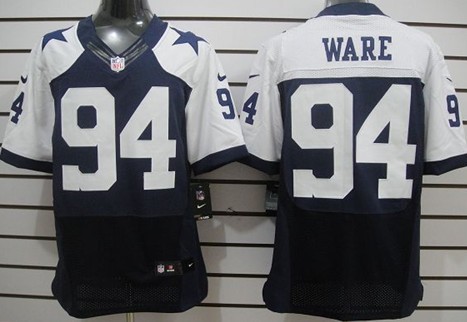 Mens Nike Dallas Cowboys Jersey #94 DeMarcus Ware Elite Thanksgiving Blue