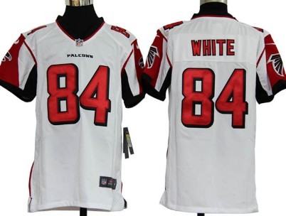Kids Nike NLF Game Jersey Atlanta Falcons #84 Roddy White White 