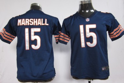 Kids Nike NLF Game Jersey Chicago Bears #15 Brandon Marshall Blue 