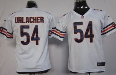 Kids Nike NLF Game Jersey Chicago Bears #54 Brian Urlacher White 