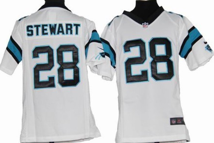 Kids Nike NLF Game Jersey Carolina Panthers #28 Jonathan Stewart White 