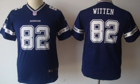 Kids Nike NLF Game Jersey Dallas Cowboys #82 Jason Witten Blue 