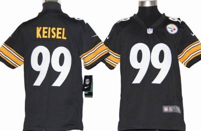 Kids Nike NFL Game Jersey  Pittsburgh Steelers #99 Brett Keisel Black 