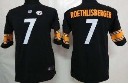 Kids Nike NFL Game Jersey  Pittsburgh Steelers #7 Ben Roethlisberger Black 