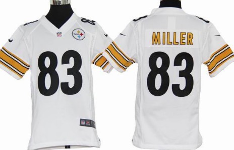 Kids Nike NFL Game Jersey  Pittsburgh Steelers #83 Heath Miller White 