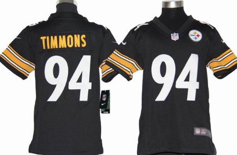Kids Nike NFL Game Jersey  Pittsburgh Steelers #94 Lawrence Timmons Black 