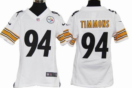 Kids Nike NFL Game Jersey  Pittsburgh Steelers #94 Lawrence Timmons White 
