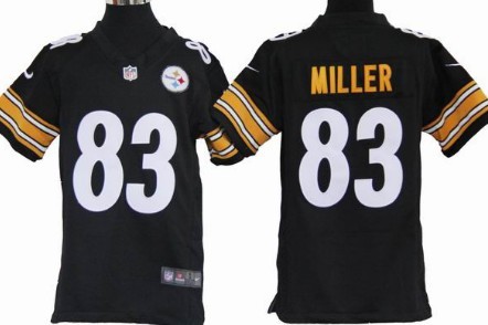 Kids Nike NFL Game Jersey  Pittsburgh Steelers #83 Heath Miller Black 