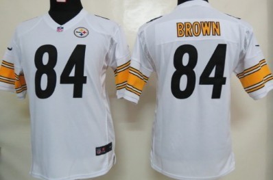 Kids Nike NFL Game Jersey  Pittsburgh Steelers #84 Antonio Brown White