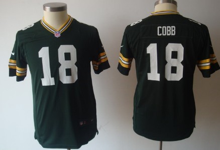 Kids Nike NLF Game Jersey Green Bay Packers #18 Randall Cobb Green 