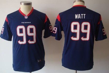 Kids Nike NLF Game Jersey Houston Texans #99 J.J. Watt Blue 