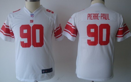 Youth New York Giants #90 Jason Pierre-Paul Nike White NFL Game Jersey  