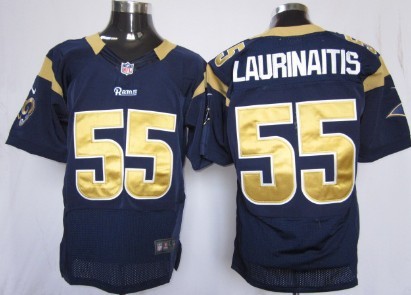 Mens Nike St. Louis Rams #55 James Laurinaitis innegan Navy Blue Elite Jersey