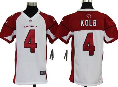 Nike Arizona Cardinals #4 Kevin Kolb White Game Kids Jersey