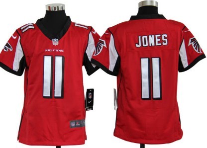 Nike Atlanta Falcons #11 Julio Jones Red Game Kids Jersey