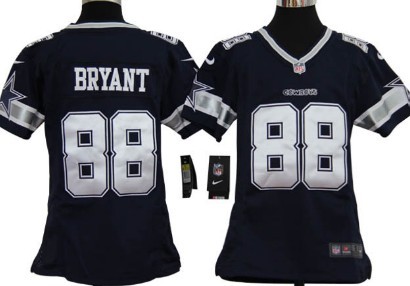 Nike Dallas Cowboys #88 Dez Bryant Blue Game Kids Jersey