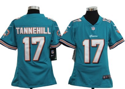 Nike NFL Miami Dolphins #17 Ryan Tannehill Green Game Kids Jersey