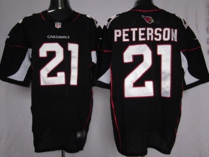 Men's Arizona Cardinals #21 Patrick Peterson Nike Black Elite Jersey